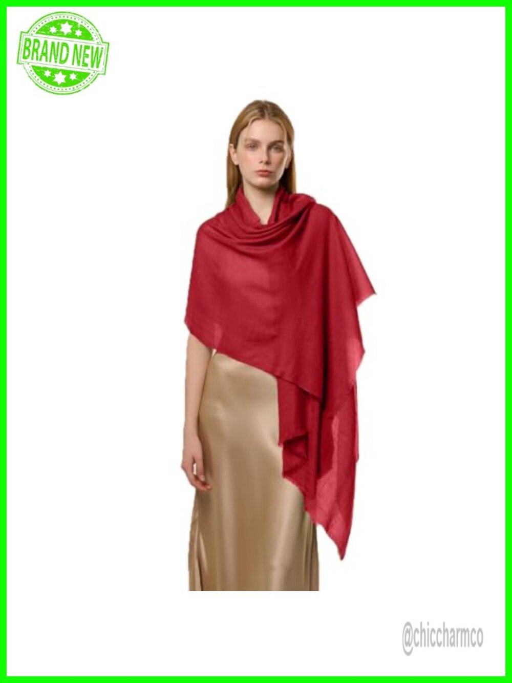 100% Cashmere Shawl Wrap Women Oversized Sheer Featherlight Scarf